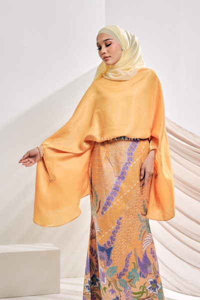 Caftan Anggun 2.0 in Soft Yellow (TOP ONLY)